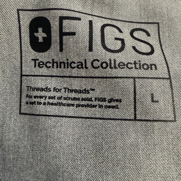 Figs Scrub Set Graphite Kade Cargo Pant Size L Tall Casma 3 Pocket Top Size L - Picture 11 of 12